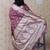 Dark mauve woven self design pure silk banarasi saree with blouse