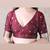 Maroon woven self design pure silk banarasi saree with blouse