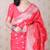 Pink woven self design pure silk banarasi saree with blouse