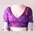 Purple woven self design pure silk banarasi saree with blouse