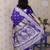 Violet woven self design pure silk banarasi saree with blouse