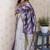 Lavender woven self design pure silk banarasi saree with blouse