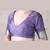 Lavender woven self design pure silk banarasi saree with blouse