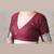 Maroon woven self design pure silk banarasi saree with blouse