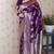 Purple woven self design pure silk banarasi saree with blouse