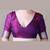 Purple woven self design pure silk banarasi saree with blouse