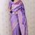 Lavender woven self design pure silk banarasi saree with blouse