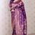 Purple woven self design pure silk banarasi saree with blouse