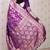 Purple woven self design pure silk banarasi saree with blouse