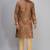 coffee silk kurta pant set with embroidered work