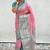 Pink woven self design embellished tissue kanjivaram saree with blouse
