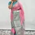 Pink woven self design embellished tissue kanjivaram saree with blouse
