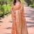 Peach woven embellished organza kanjivaram saree with blouse