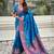 Blue woven self design pure silk paithani saree with blouse