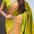 Mehendi woven self design pure silk paithani saree with blouse