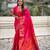Pink woven self design pure silk paithani saree with blouse