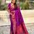 Purple woven self design pure silk paithani saree with blouse