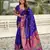 Violet woven self design pure silk paithani saree with blouse