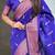 Violet woven self design pure silk paithani saree with blouse