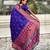 Violet woven self design pure silk paithani saree with blouse