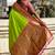 Lime green woven self design pure silk paithani saree with blouse
