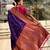 Violet woven self design pure silk paithani saree with blouse