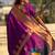 Magenta woven self design pure silk paithani saree with blouse