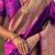 Magenta woven self design pure silk paithani saree with blouse