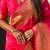 Pink woven self design pure silk paithani saree with blouse