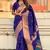 Violet woven self design pure silk paithani saree with blouse