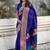 Violet woven self design pure silk paithani saree with blouse