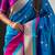 Blue woven self design pure silk paithani saree with blouse