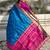 Blue woven self design pure silk paithani saree with blouse