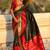 Dark green woven self design pure silk paithani saree with blouse