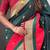 Dark green woven self design pure silk paithani saree with blouse