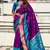 Magenta woven self design pure silk paithani saree with blouse