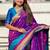 Magenta woven self design pure silk paithani saree with blouse