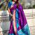 Magenta woven self design pure silk paithani saree with blouse