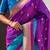 Magenta woven self design pure silk paithani saree with blouse