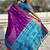 Magenta woven self design pure silk paithani saree with blouse