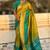 Mehendi woven self design pure silk paithani saree with blouse