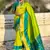 Parrot green woven self design pure silk paithani saree with blouse