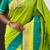 Parrot green woven self design pure silk paithani saree with blouse