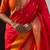 Red woven self design pure silk paithani saree with blouse