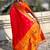 Red woven self design pure silk paithani saree with blouse