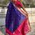 Violet woven self design pure silk paithani saree with blouse