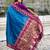 Blue woven self design pure silk paithani saree with blouse