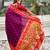 Magenta red woven self design pure silk paithani saree with blouse