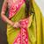 Mehendi woven self design pure silk paithani saree with blouse