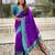 Purple woven self design pure silk paithani saree with blouse